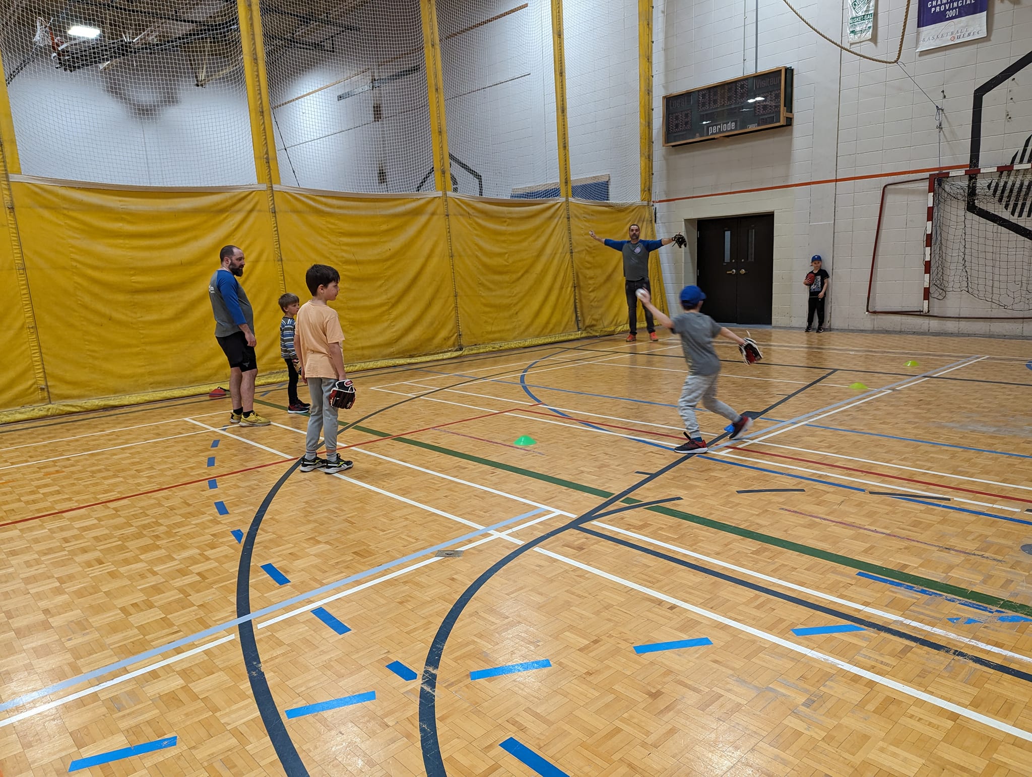 Camp d'hiver en gymnase