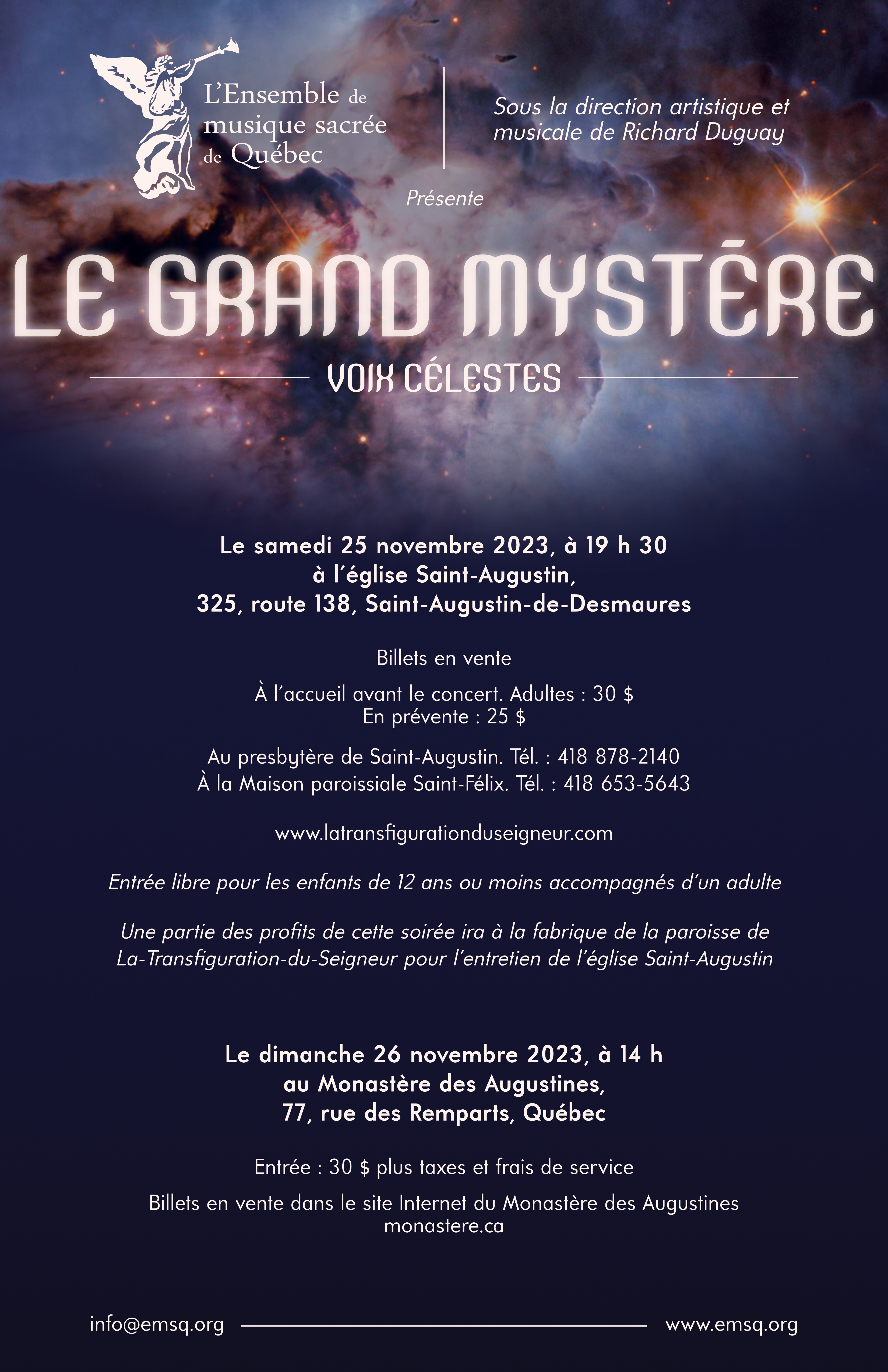 Concert de l'Ensemble de musique sacrée de Québec