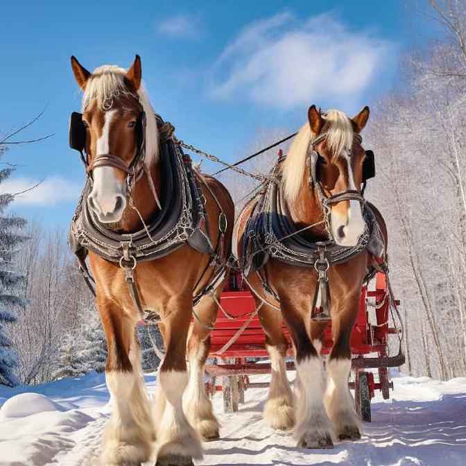 Excursions guidées en chevaux d'attelage