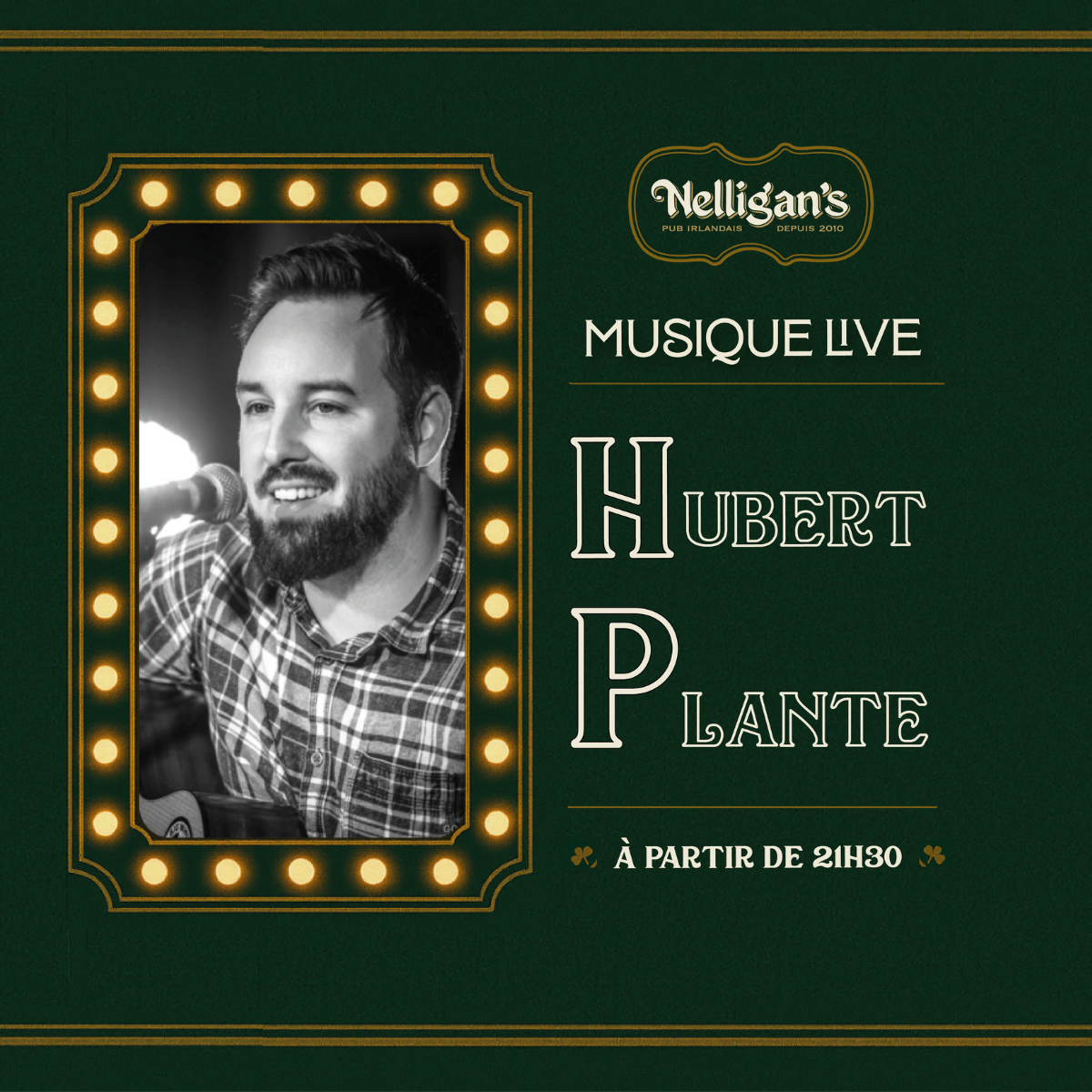 Hubert Plante. Musique Live. Rock Classics. – Pub Nelligan’s