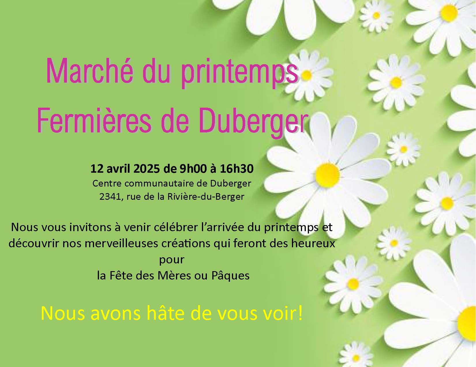 Marché du Printemps à Duberger