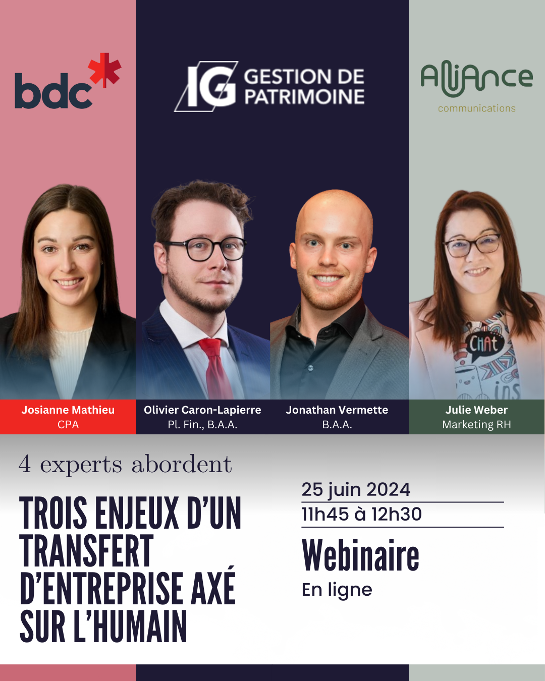 Webinaire gratuit – 3 enjeux d'un transfert d'entreprise axé sur l'humain