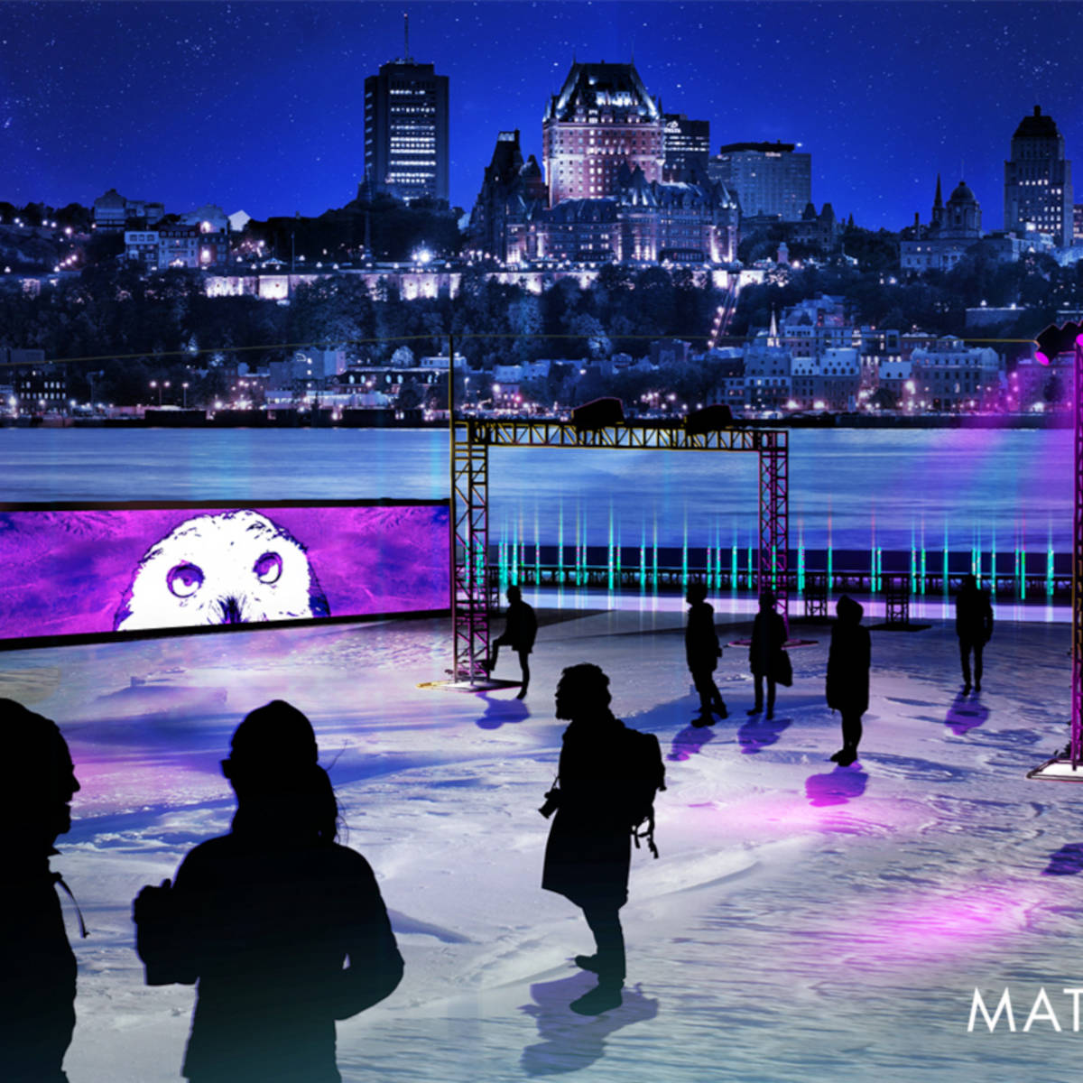 Sentier glacé au Quai Paquet de Lévis